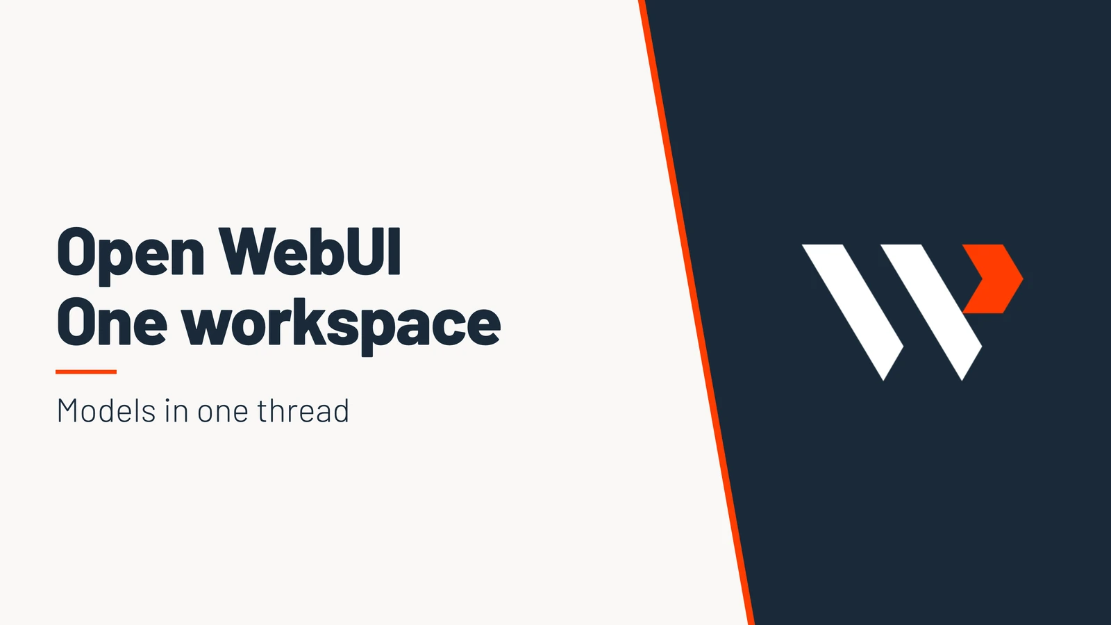 Open WebUI. One workspace, with models in one thread.