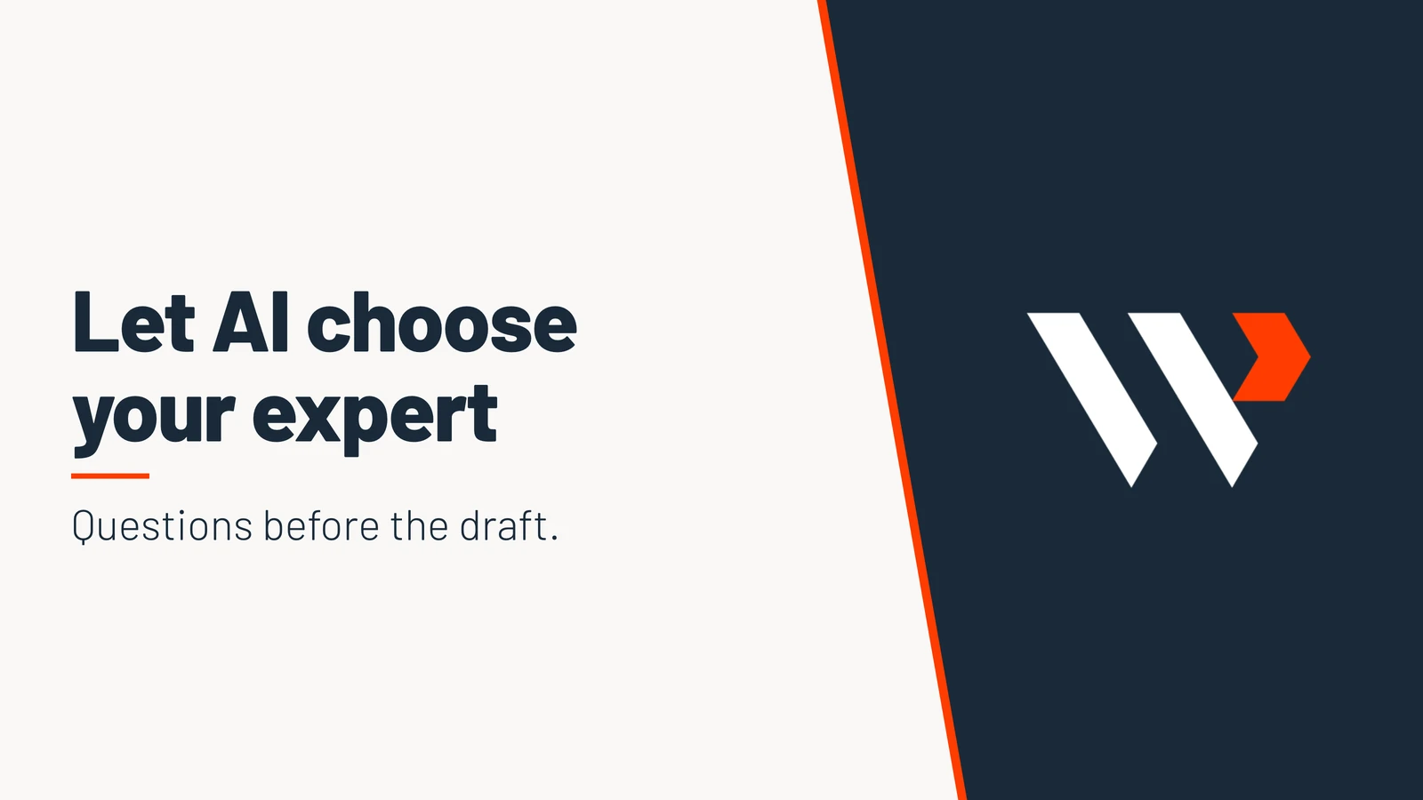 Let AI choose your expert. Questions before the draft.