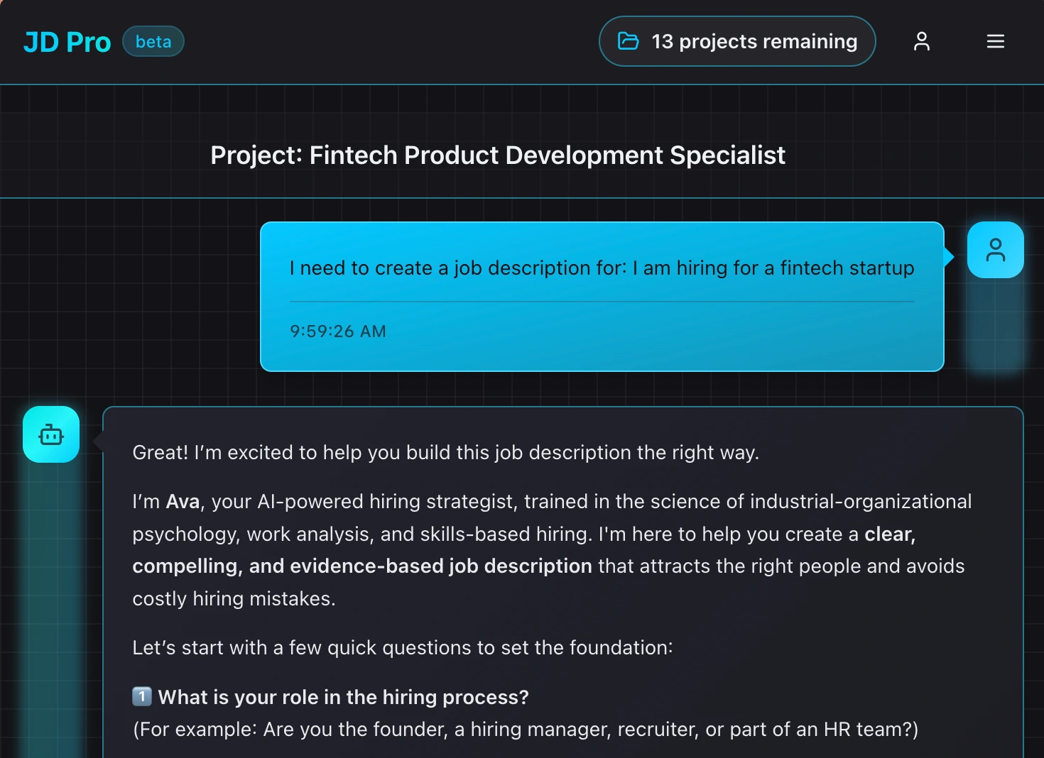 JD Pro complete job description management dashboard
